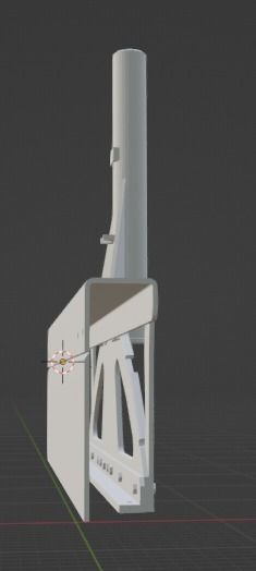 Truck gun mount 3D print model_6