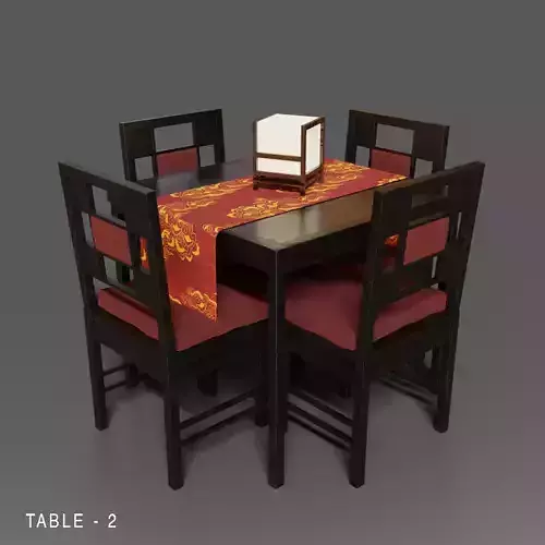 Japanese dining table and chairs