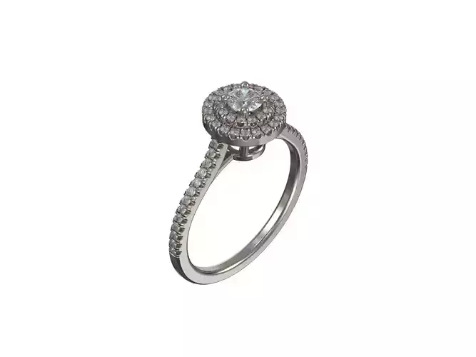 Halo ring with small brilliants