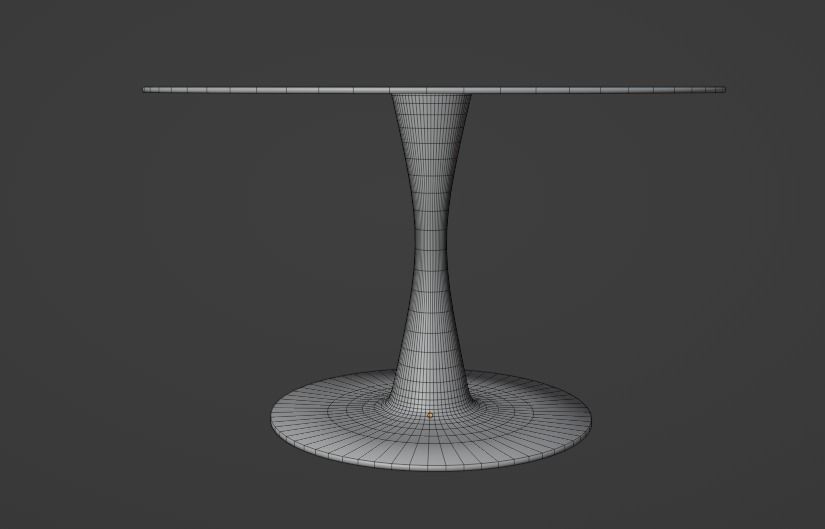 Modern Dinner Table Low-poly 3D model_4