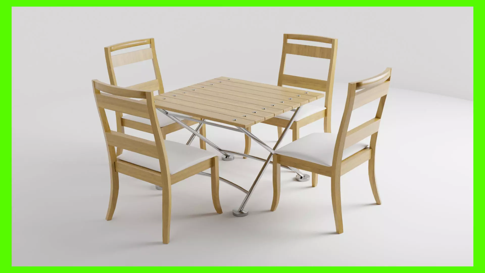Outdoor Table Free low-poly 3D model_0