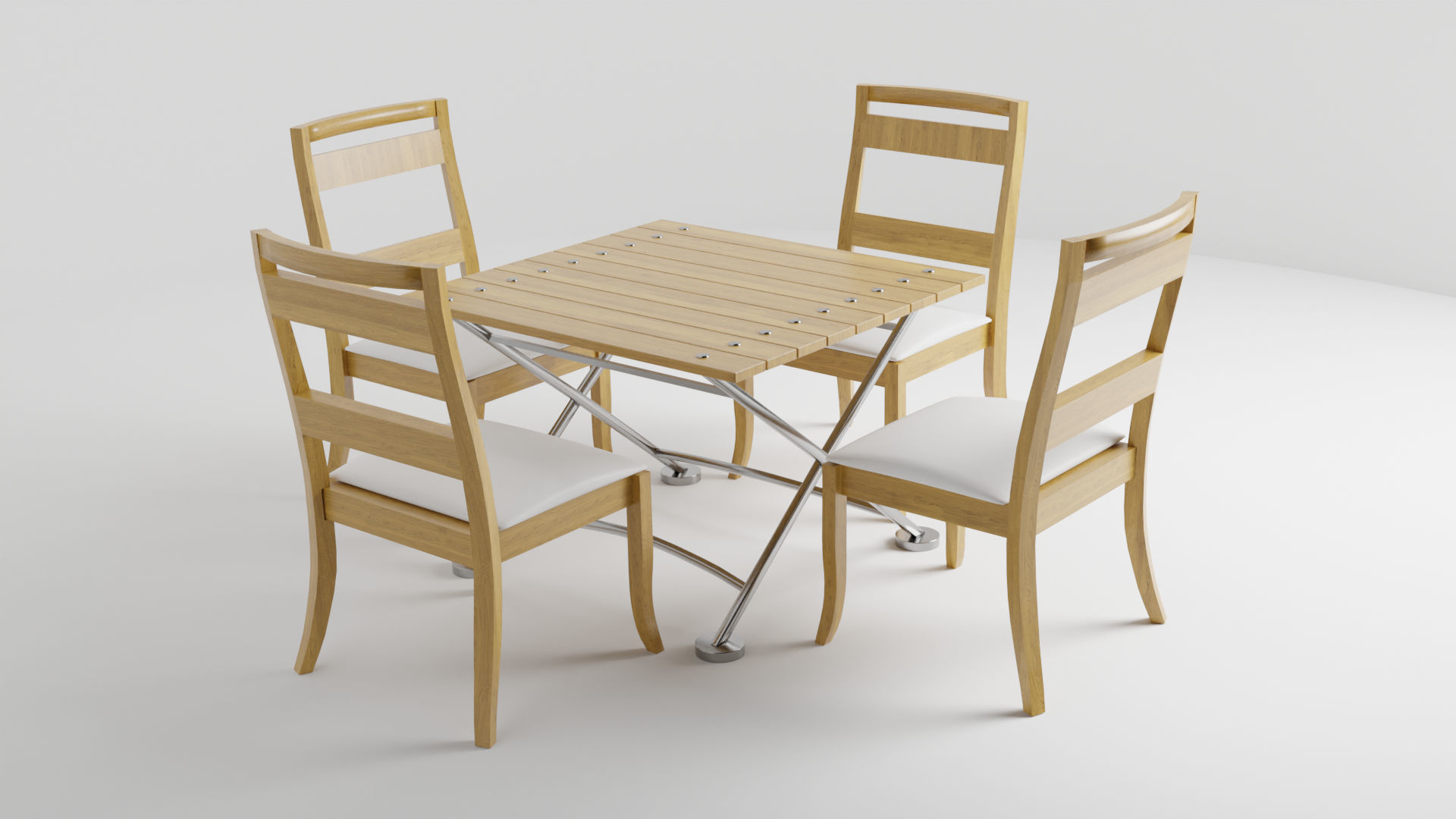 Outdoor Table Free low-poly 3D model_1