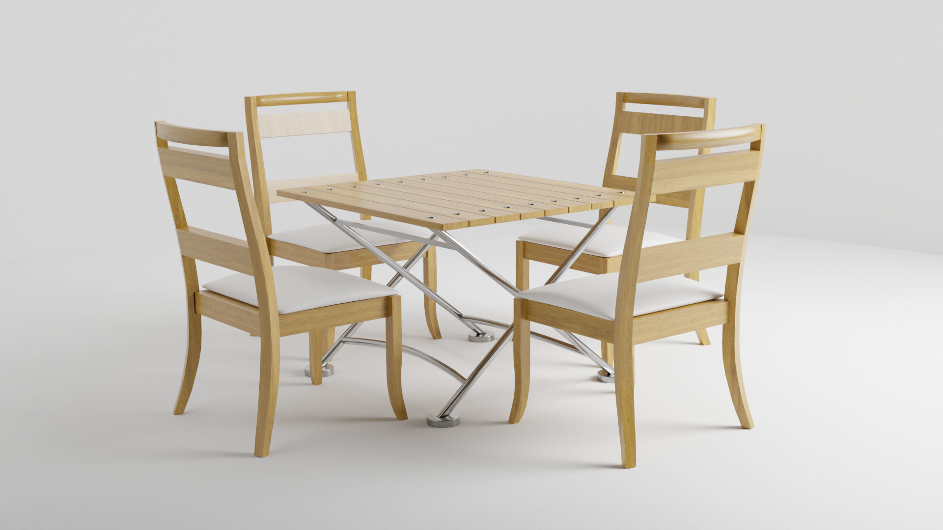 Outdoor Table Free low-poly 3D model_2