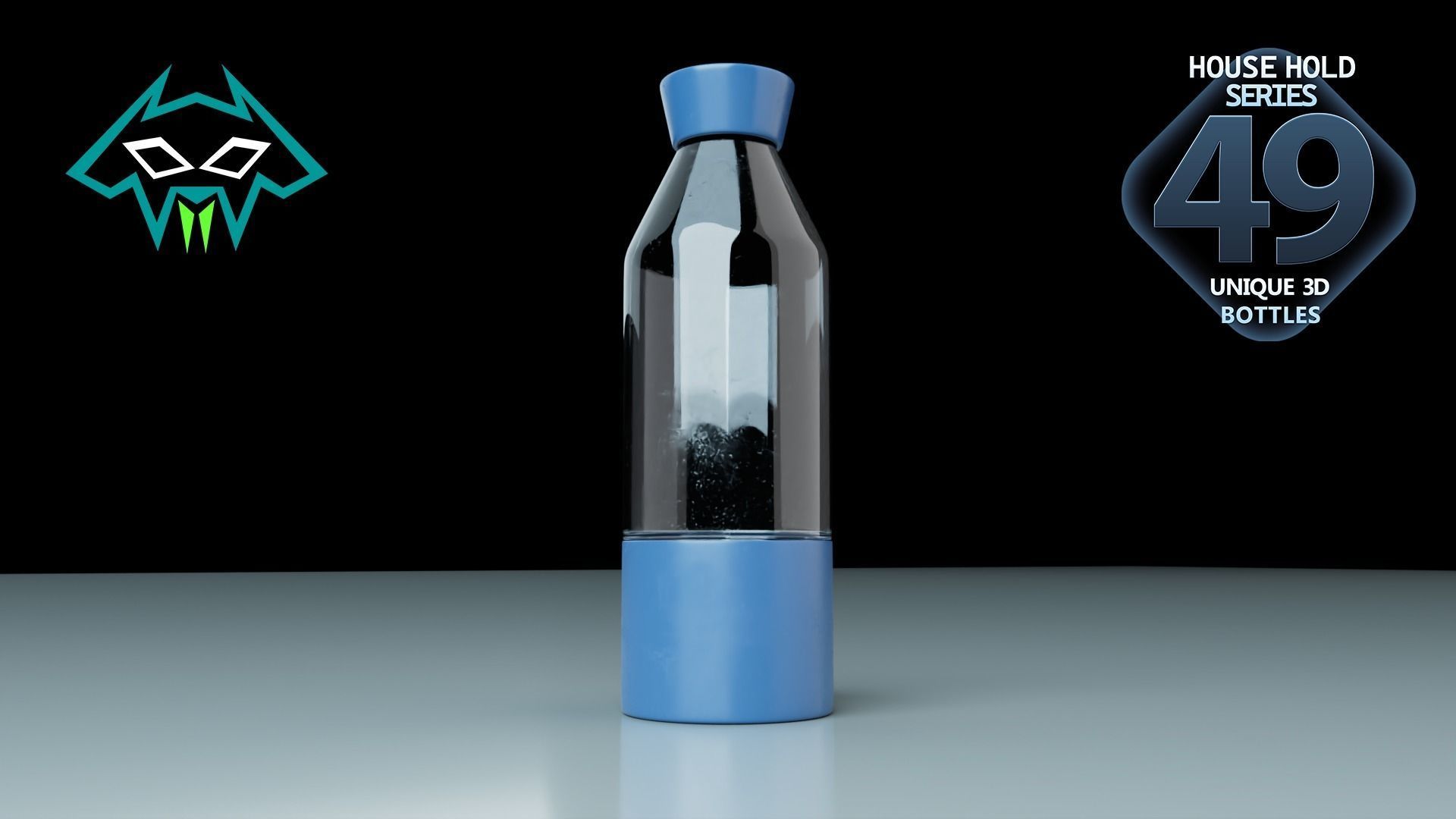 House Hold Series - 49 Unique 3D Bottles - 4th Batch Low-poly 3D model_5