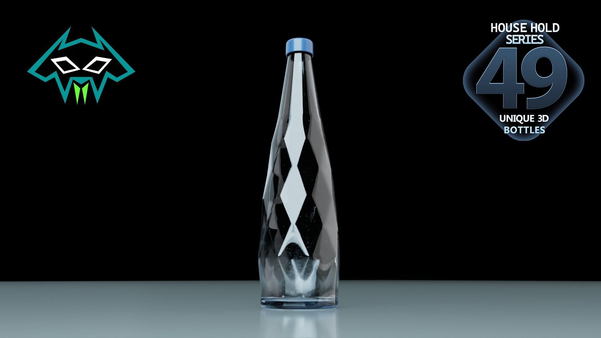 House Hold Series - 49 Unique 3D Bottles - 4th Batch Low-poly 3D model_7