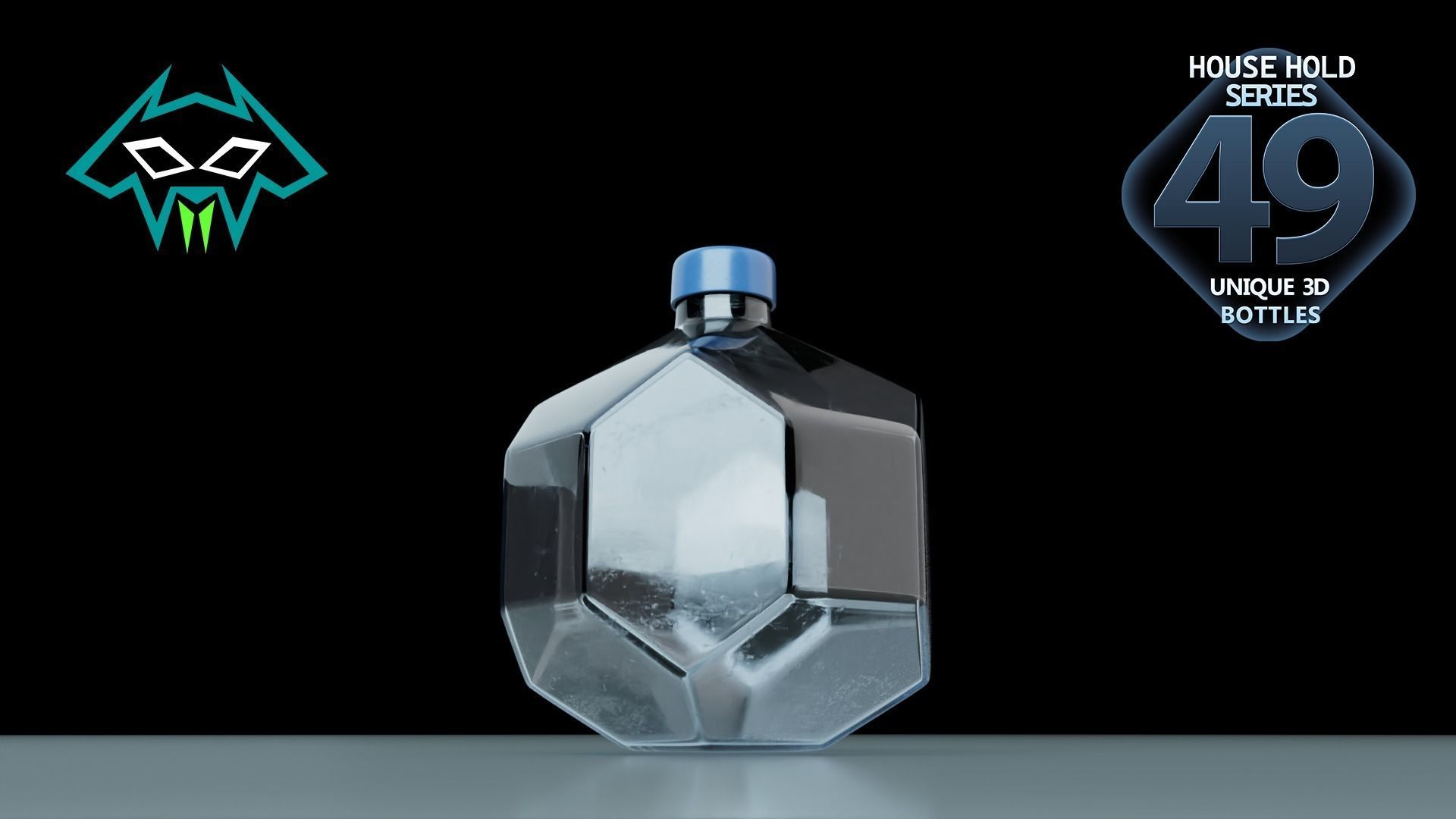 House Hold Series - 49 Unique 3D Bottles - 4th Batch Low-poly 3D model_6