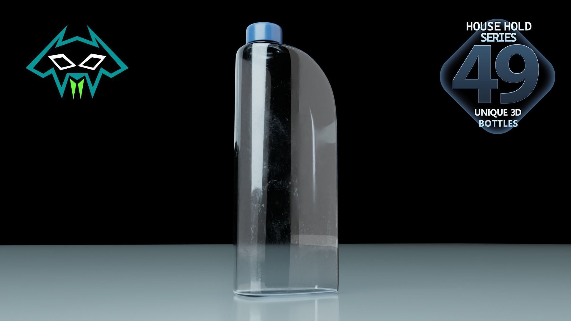 House Hold Series - 49 Unique 3D Bottles - 4th Batch Low-poly 3D model_3