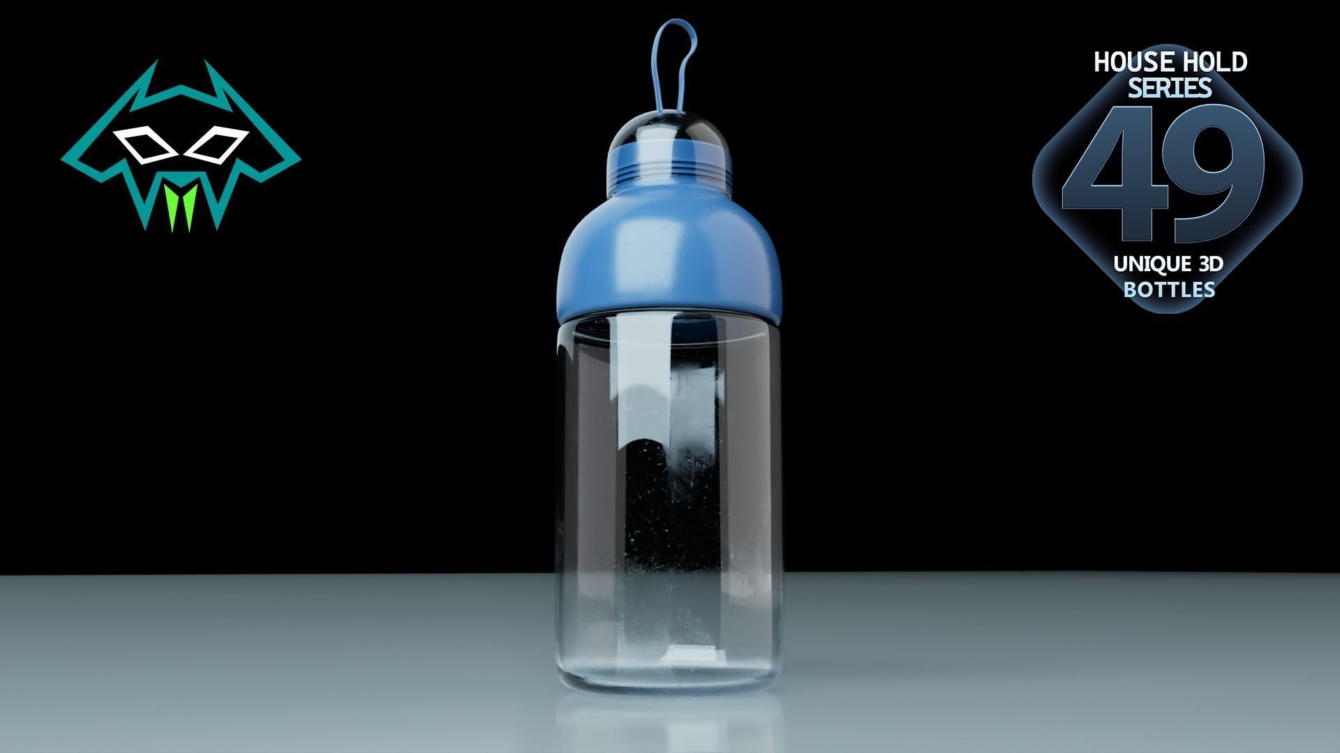 House Hold Series - 49 Unique 3D Bottles - 4th Batch Low-poly 3D model_4