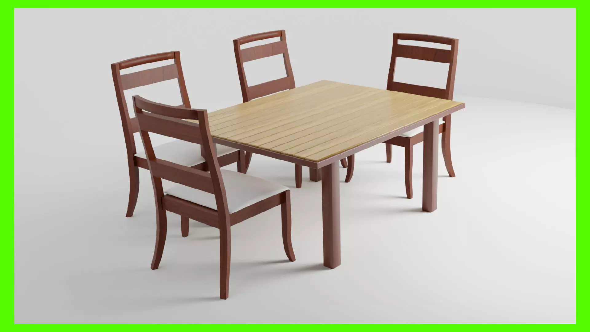 Outdoor Table Low-poly 3D model