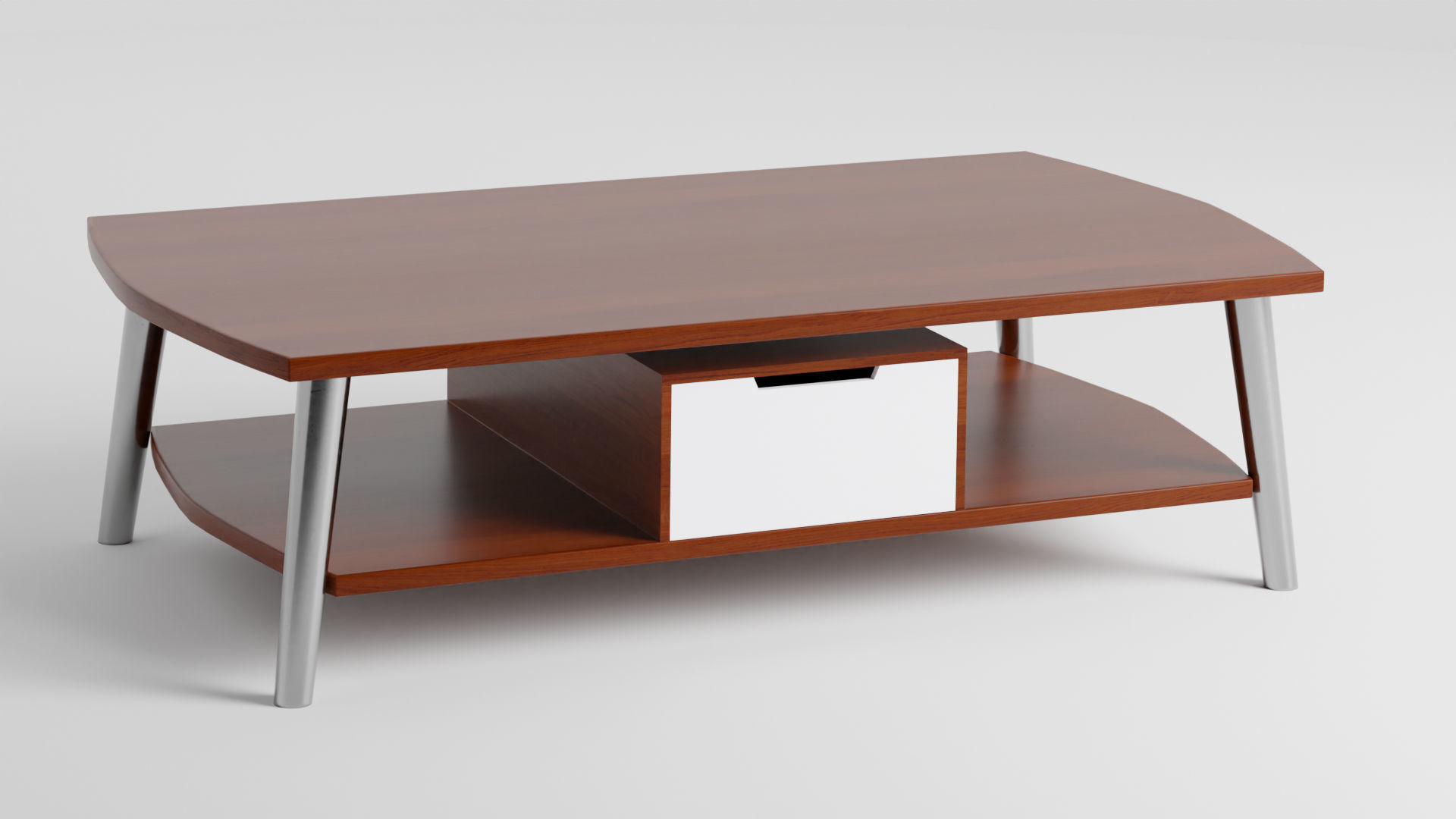 Modern Coffee Table Low-poly 3D model_2