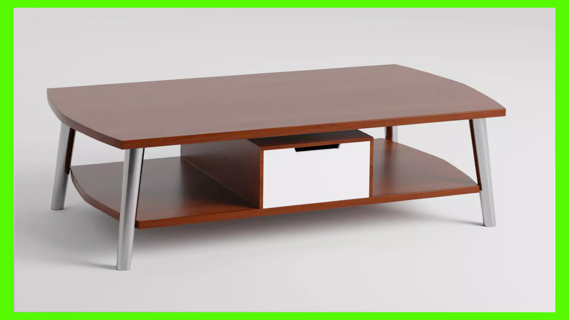 Modern Coffee Table Low-poly 3D model_0