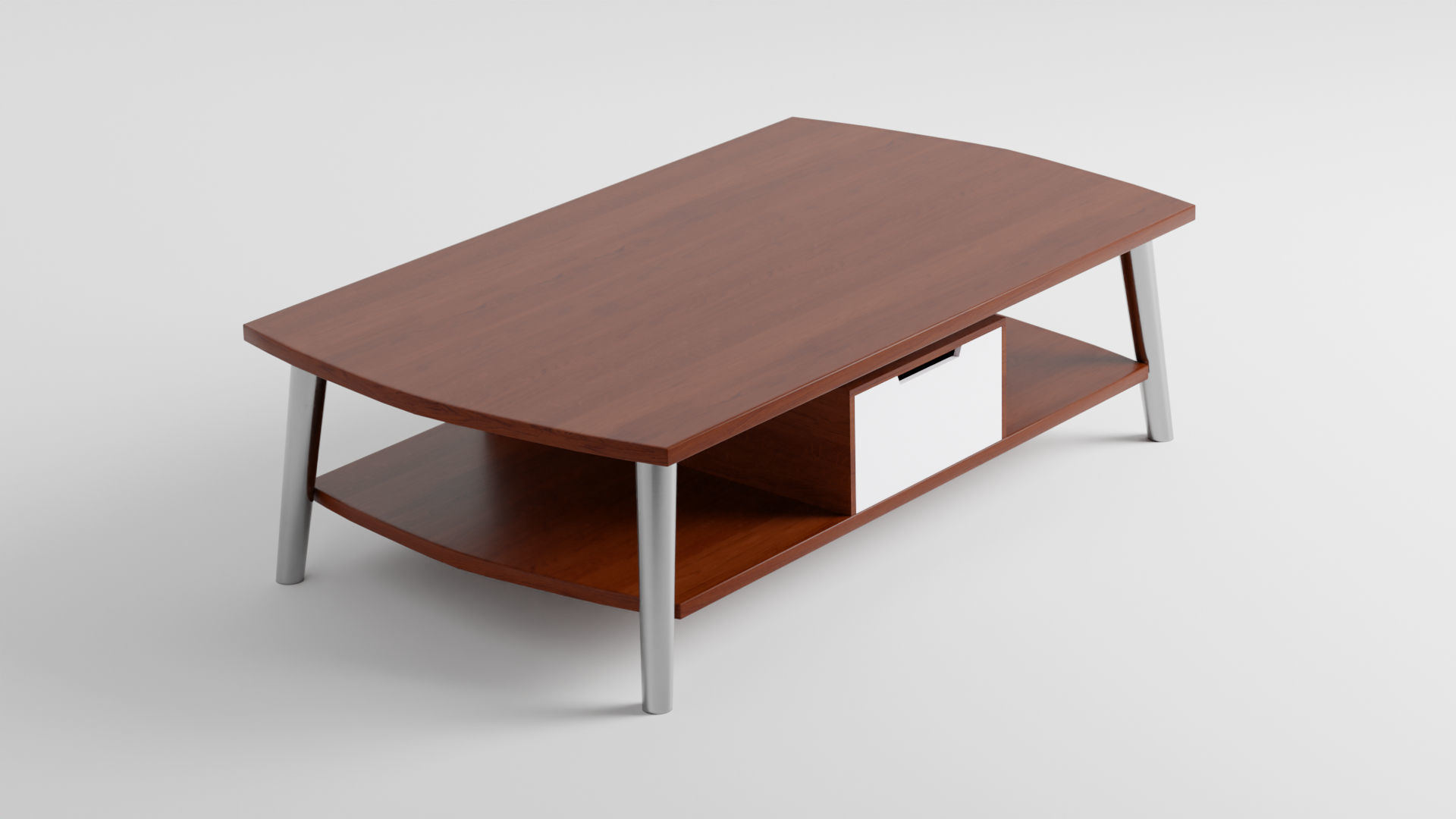 Modern Coffee Table Low-poly 3D model_1