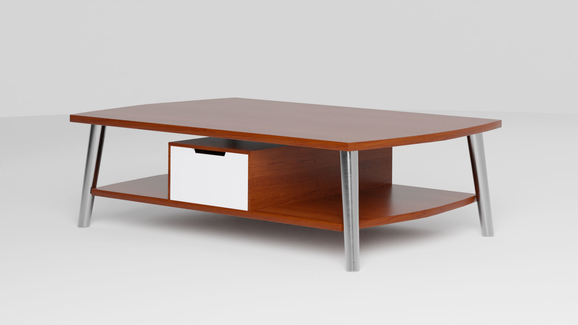 Modern Coffee Table Low-poly 3D model_3