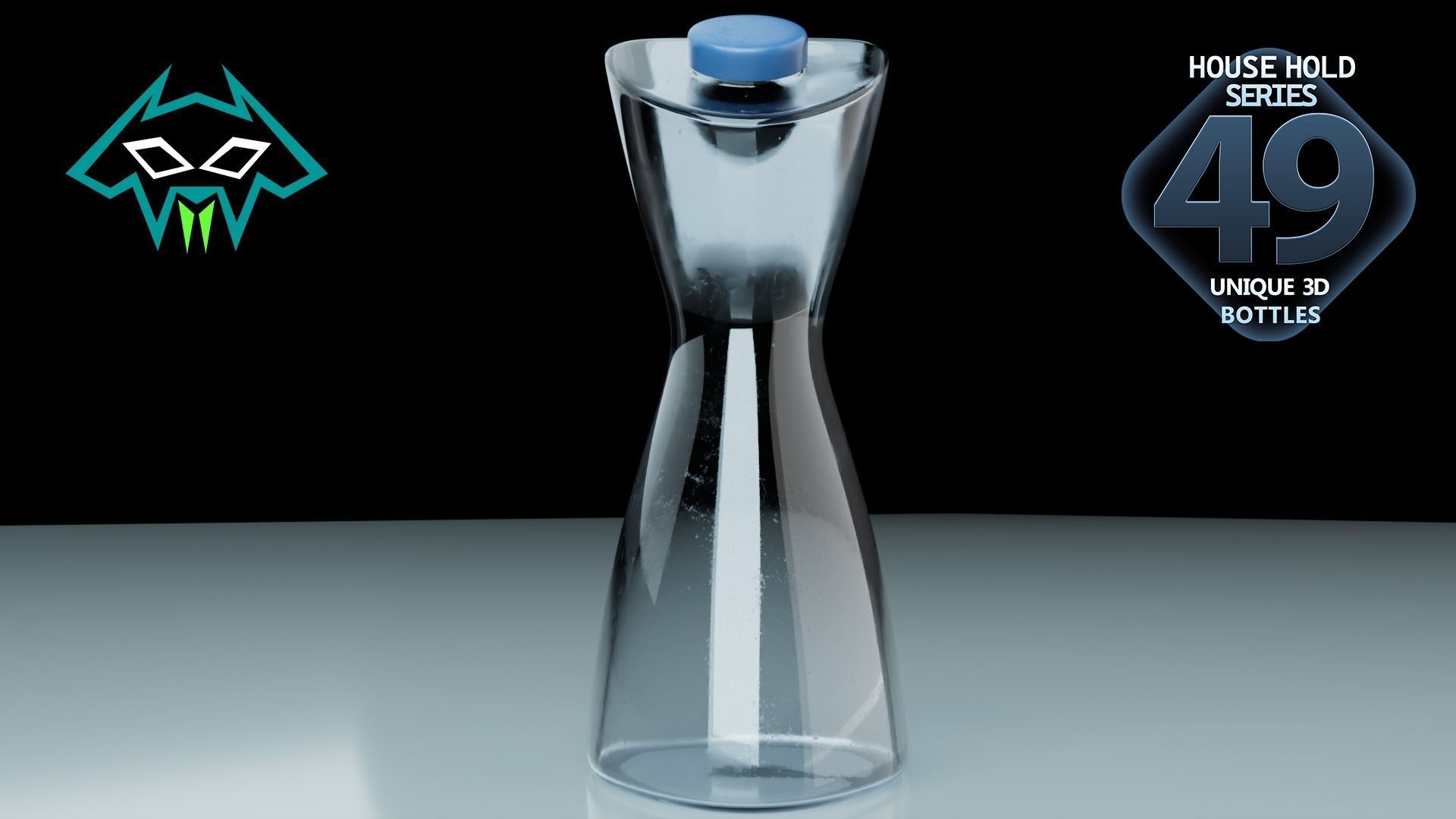 House Hold Series - 49 Unique 3D Bottles - 5th Batch Low-poly 3D model_5