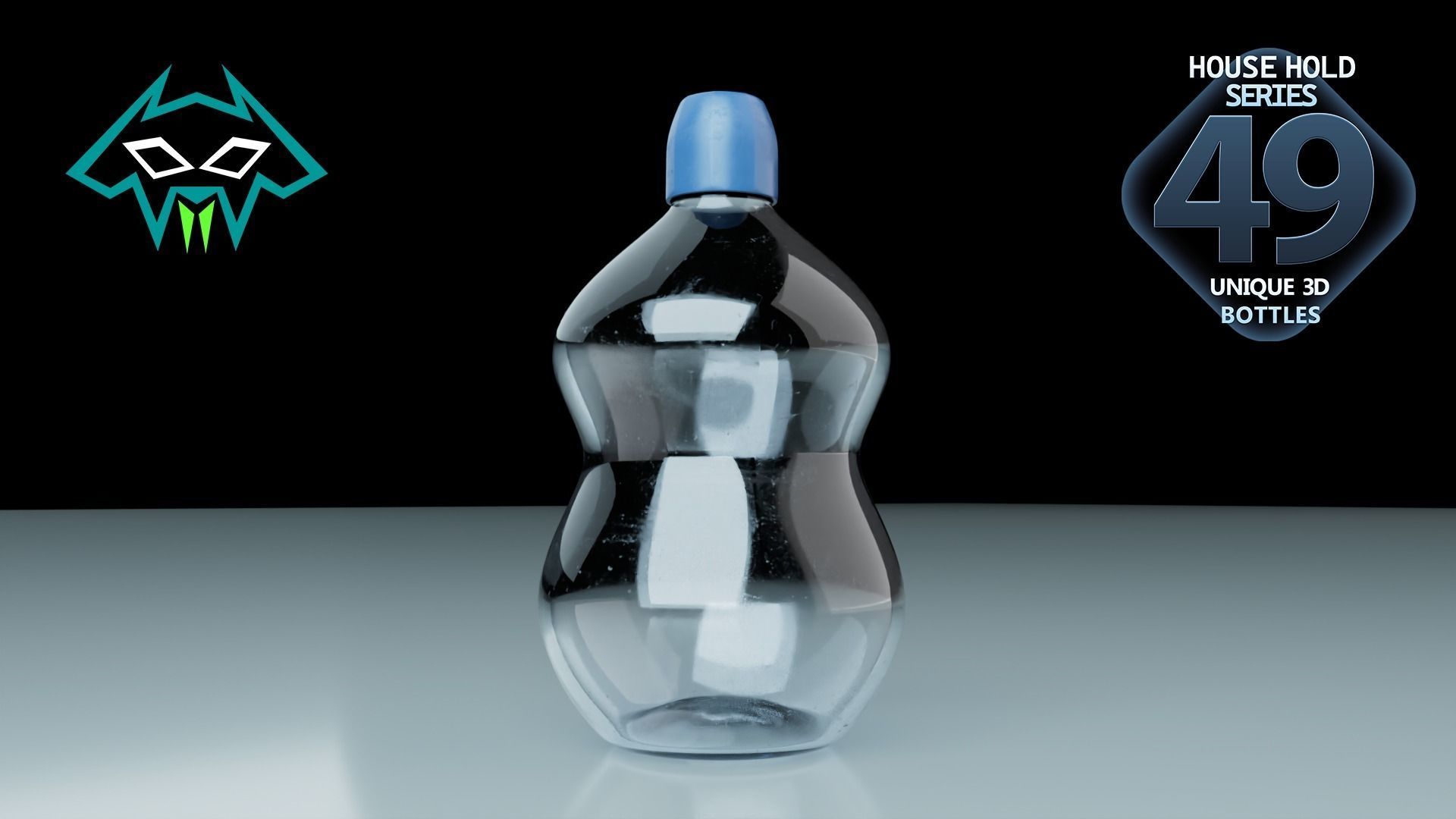 House Hold Series - 49 Unique 3D Bottles - 5th Batch Low-poly 3D model_6