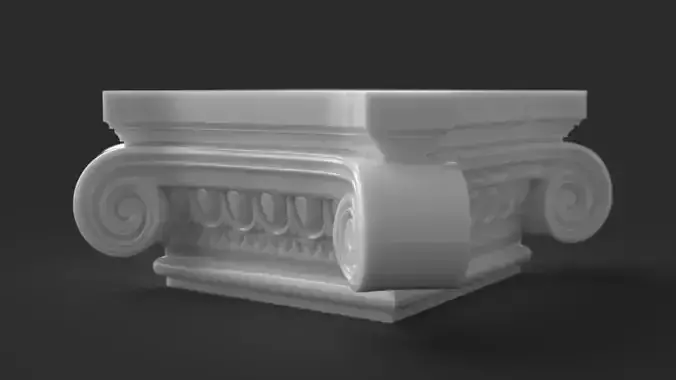 CNC Pillar Top Sculpted Ornament 3D print model