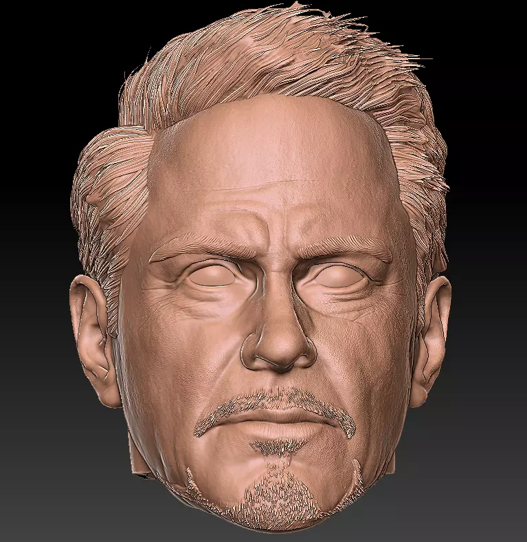 Tony stak 3D Head 3D print model 3D model_0