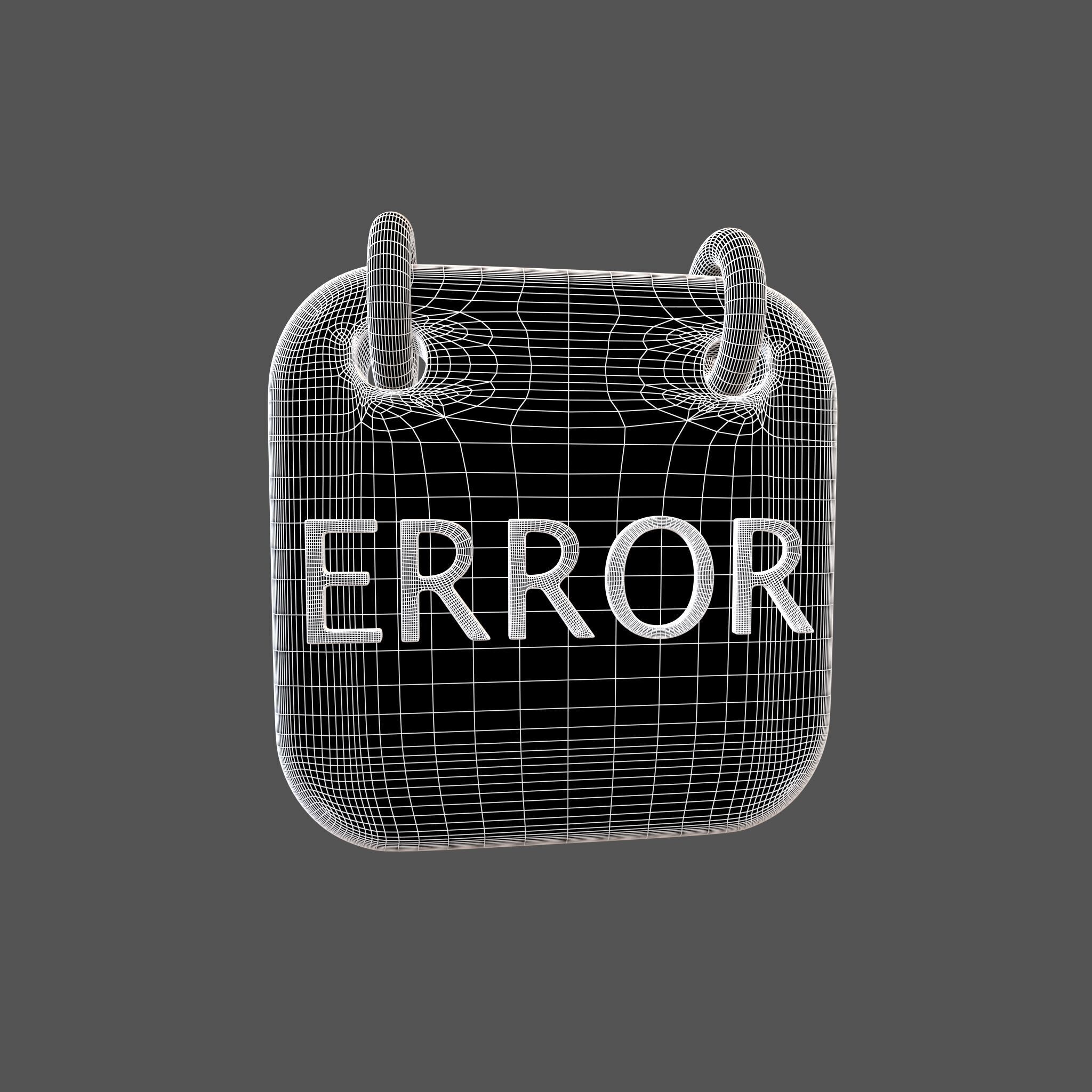 Error Calendar Icon v1 001 Low-poly 3D model_6