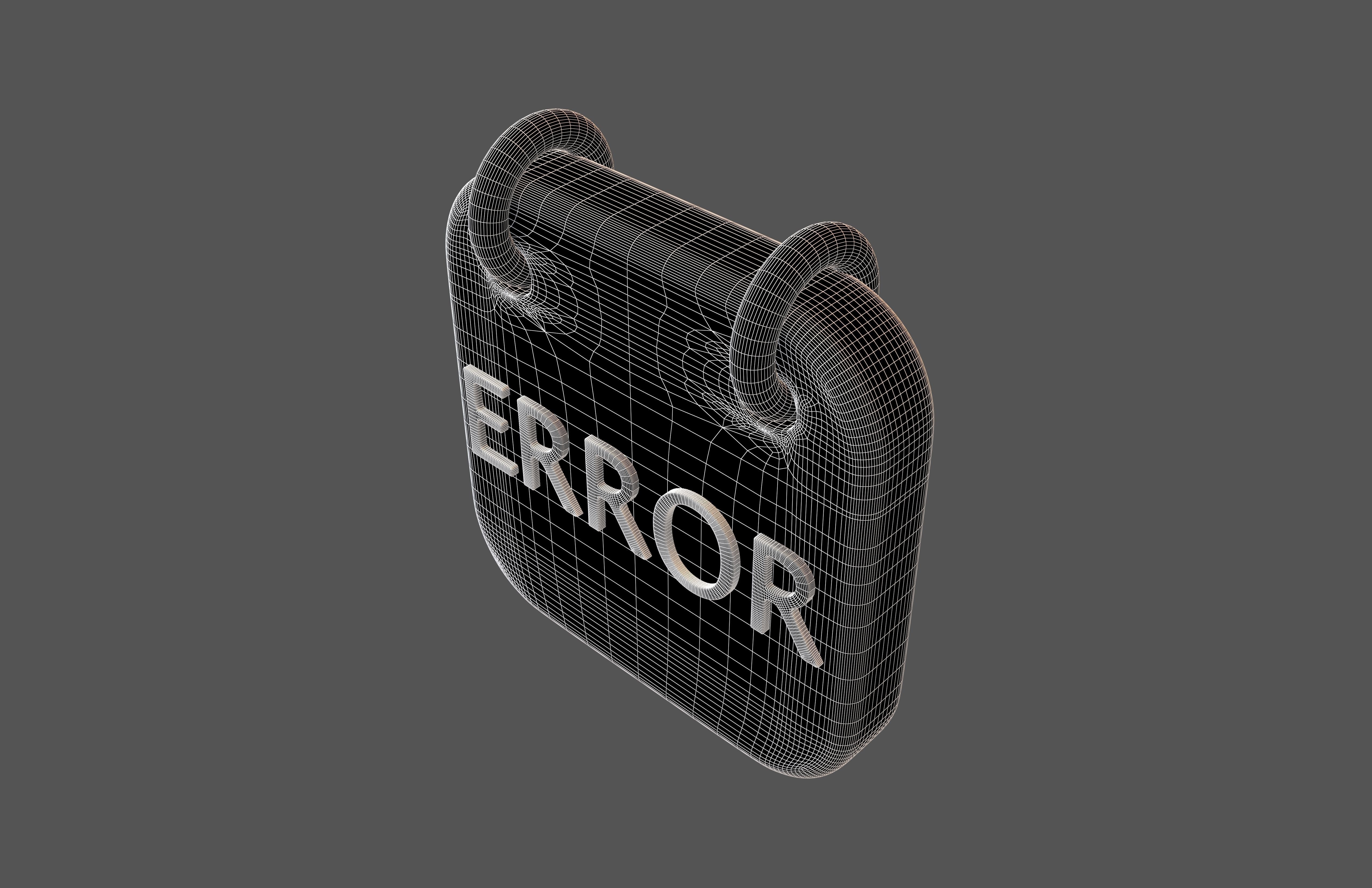 Error Calendar Icon v1 001 Low-poly 3D model_5