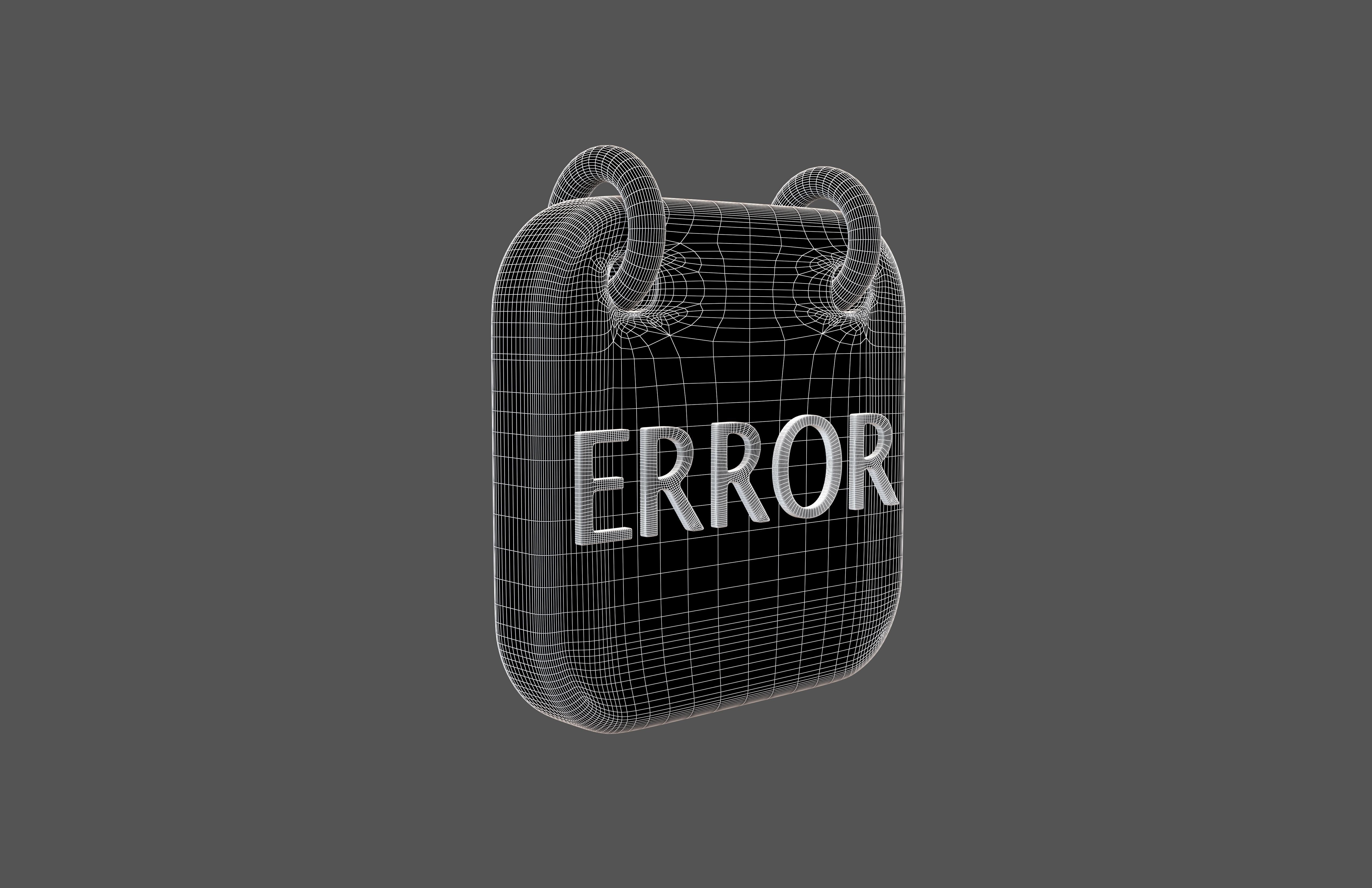 Error Calendar Icon v1 001 Low-poly 3D model_4