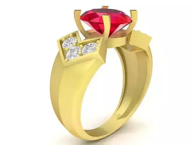 korea oval diamond men ring 3401