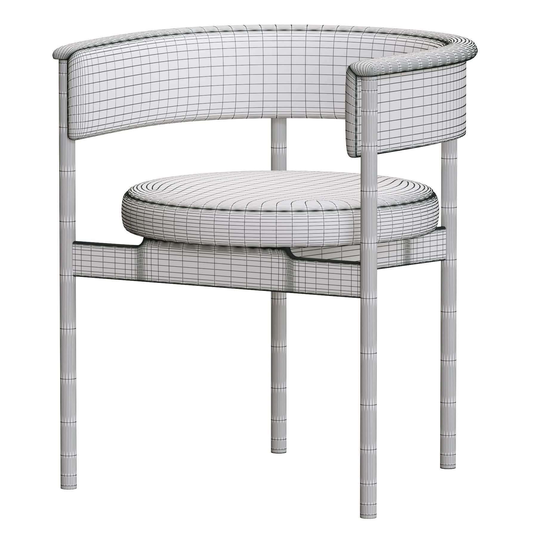 N-SC01 chair by Norm Architects Dining Table 3D model_4