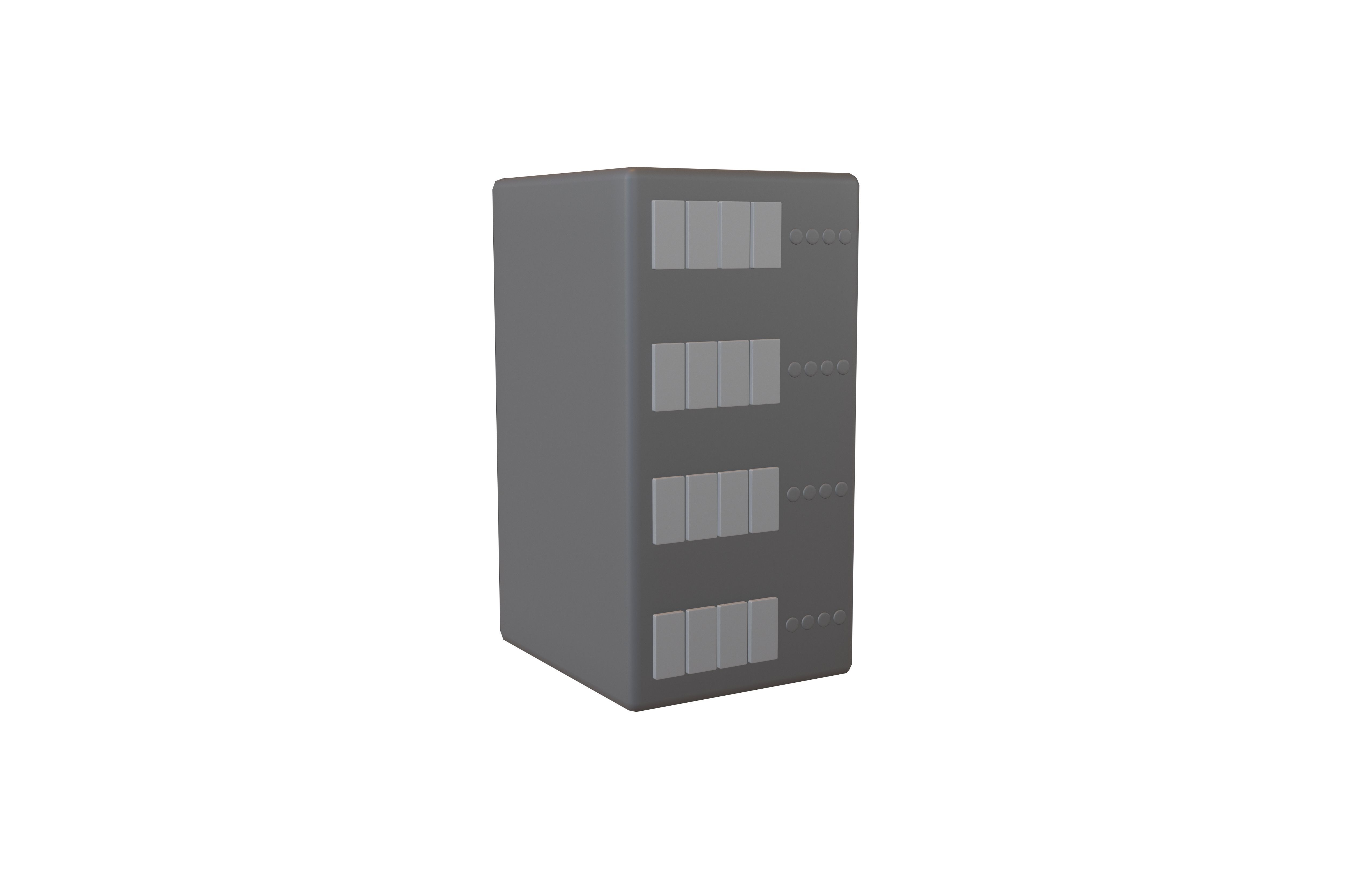 Cartoon Web Hosting Server v1 005 Low-poly 3D model_1