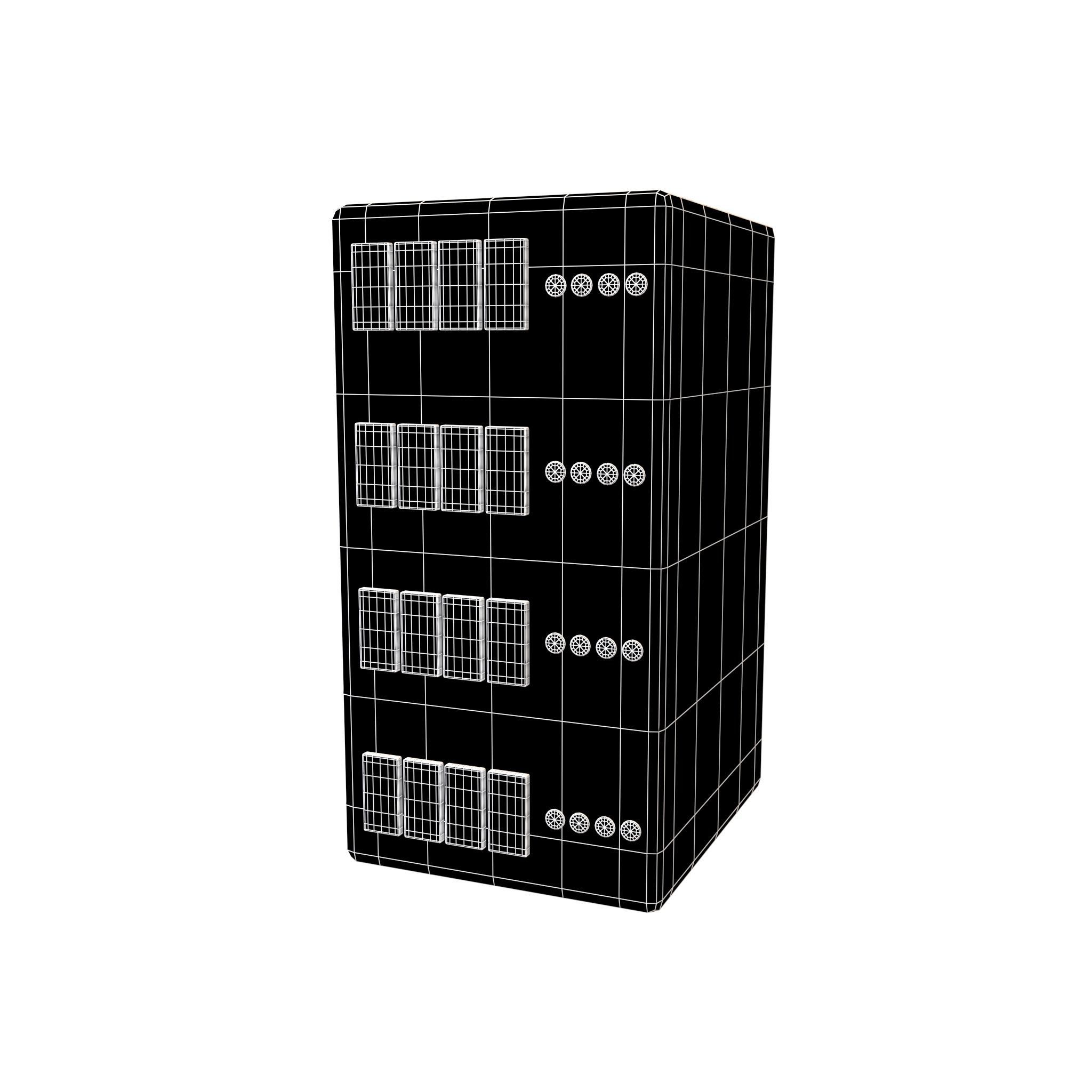 Cartoon Web Hosting Server v1 005 Low-poly 3D model_4