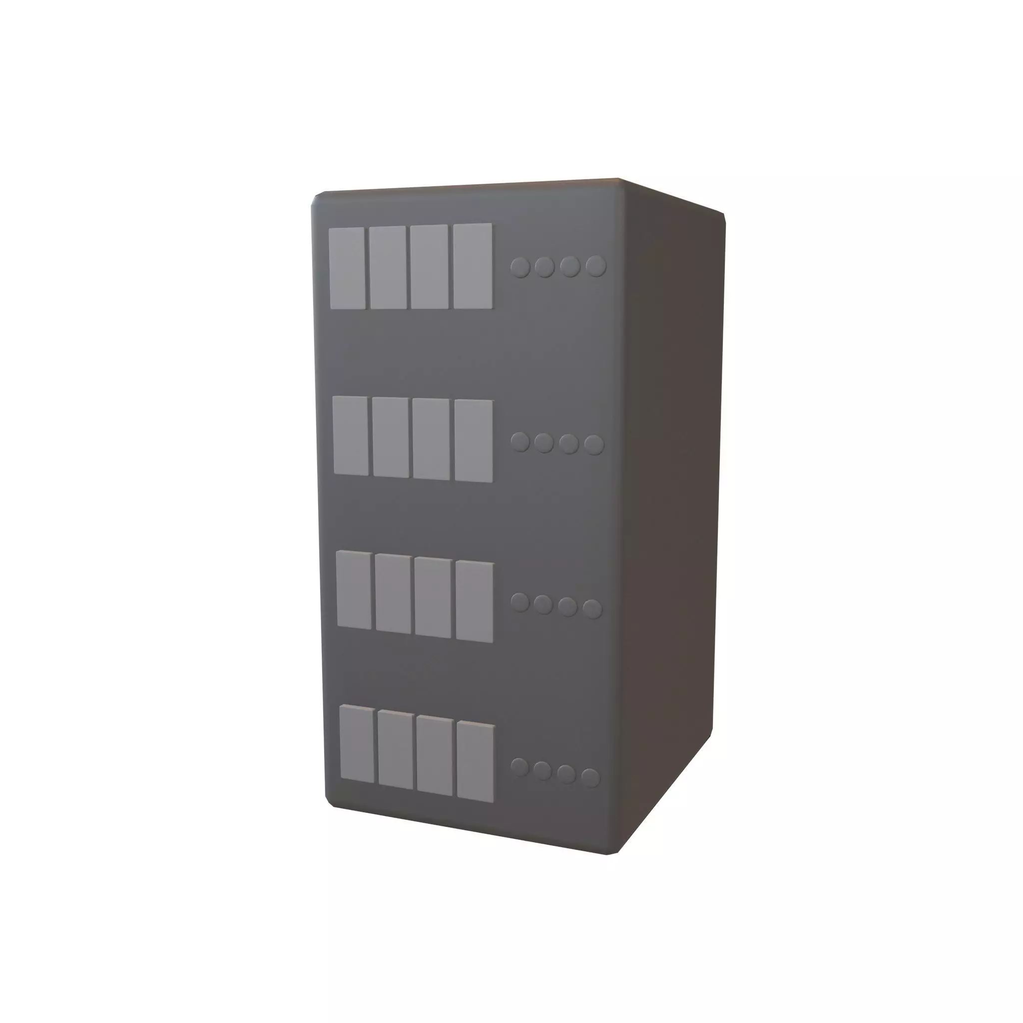 Cartoon Web Hosting Server v1 005 Low-poly 3D model_0