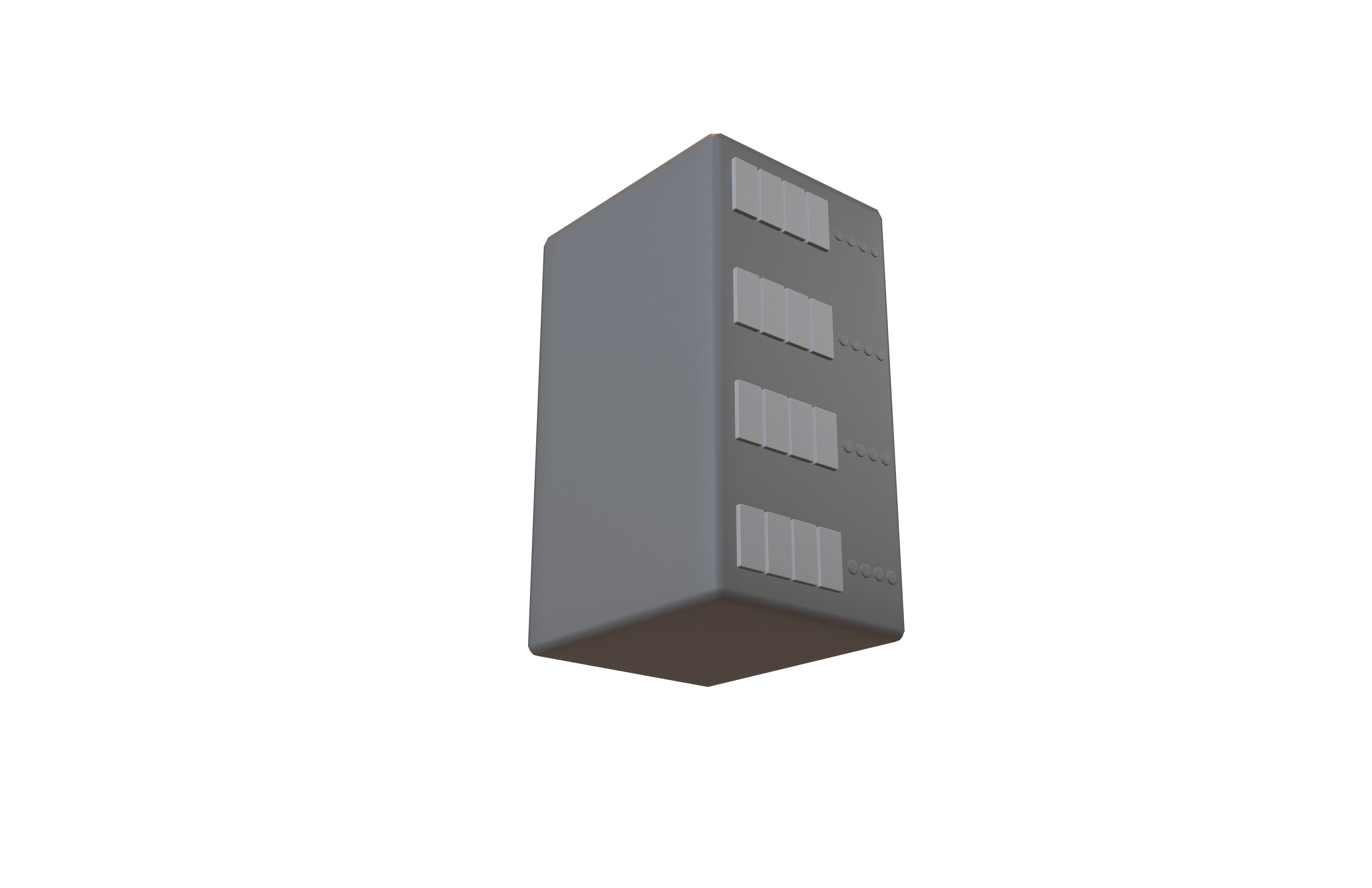 Cartoon Web Hosting Server v1 005 Low-poly 3D model_3