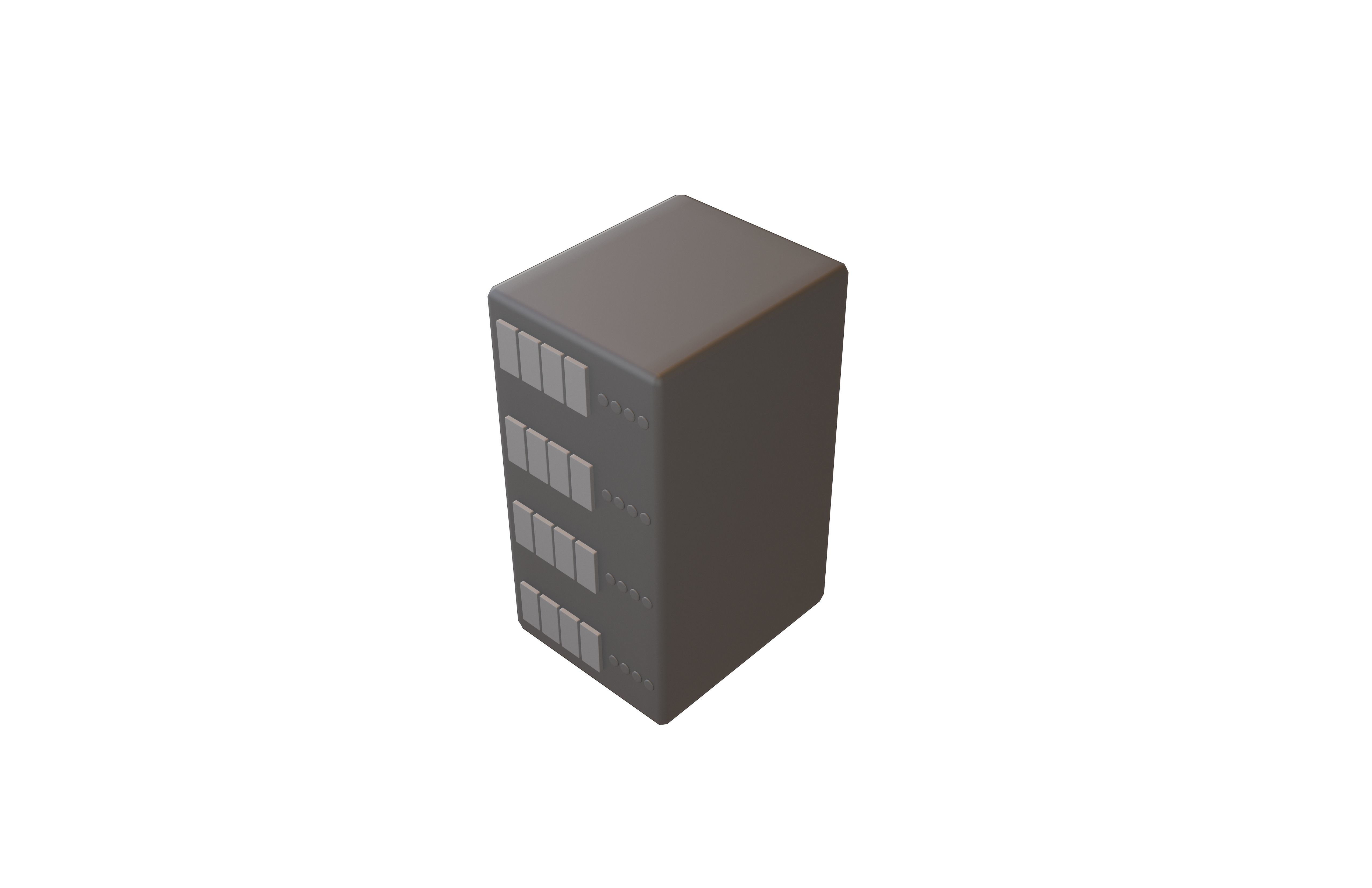 Cartoon Web Hosting Server v1 005 Low-poly 3D model_2