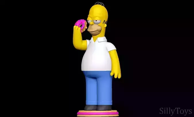 Homer Simpson Eating Donut - The Simpsons 3D print model
