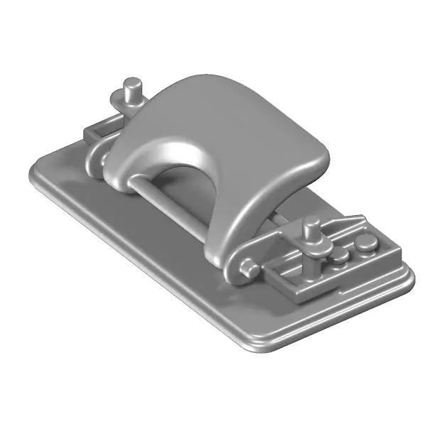 Steel Paper Punching Machine 3D model_0