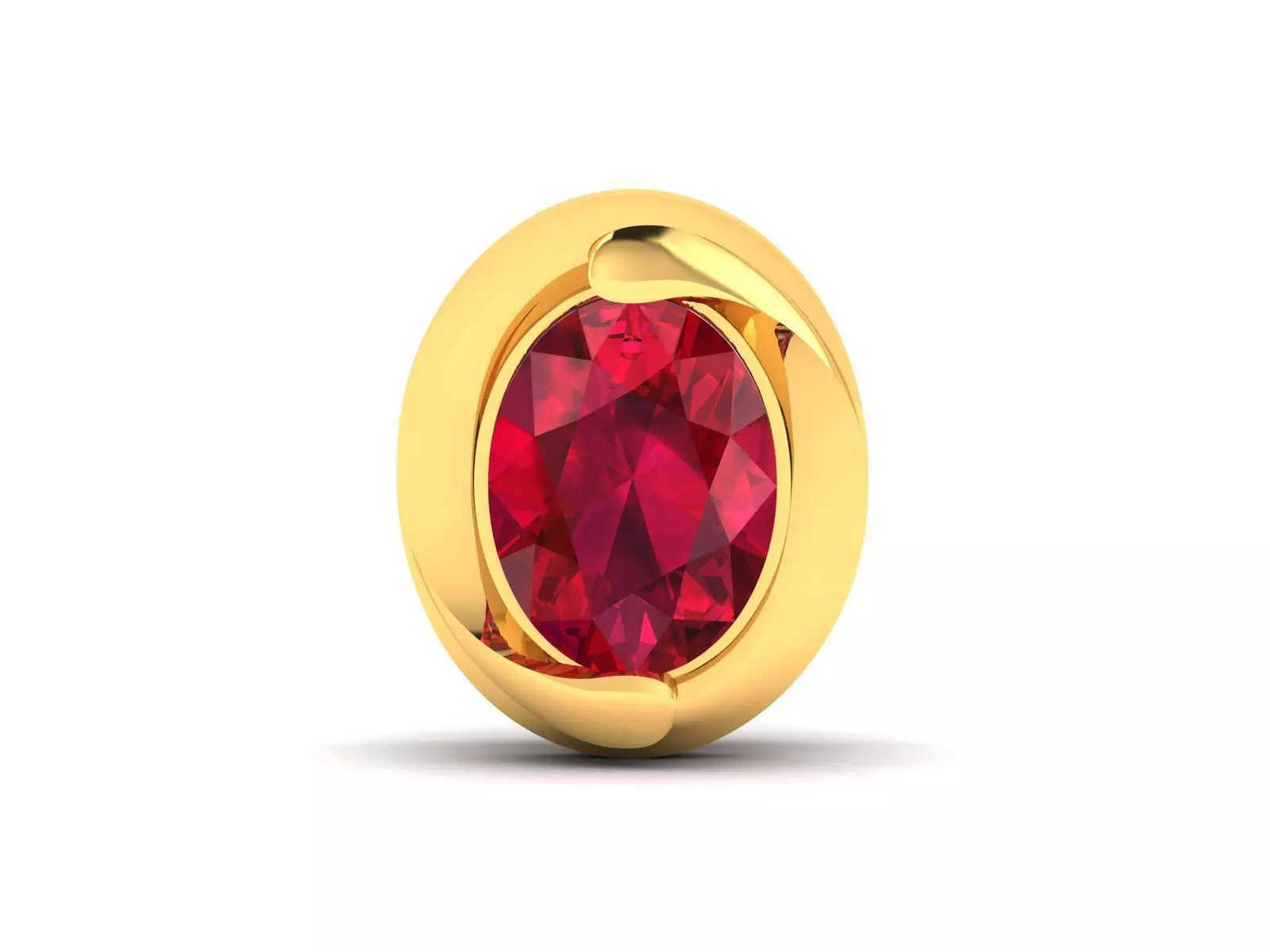 Women Oval Diamond Pendants 3D print model_0