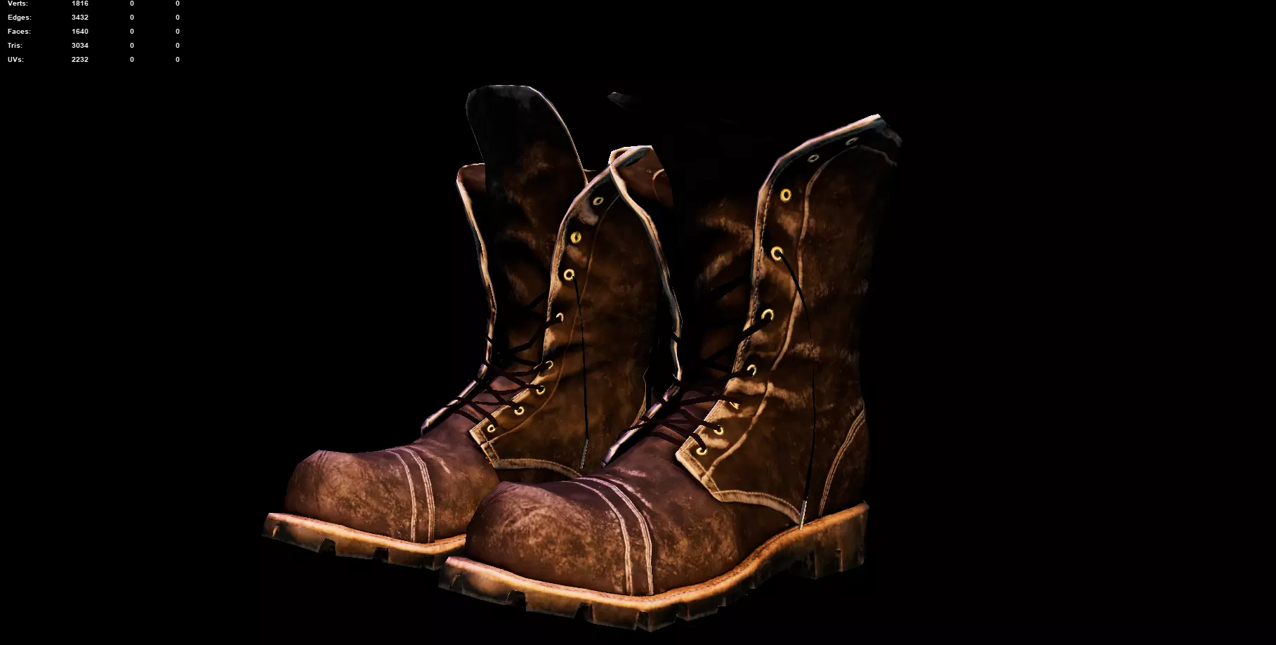 boots Low-poly 3D model_0