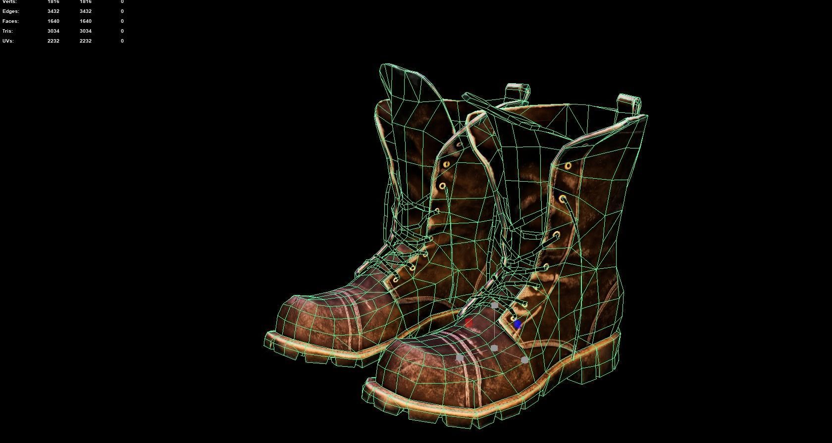 boots Low-poly 3D model_1