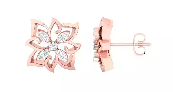 Women Earrings 3dm STL OBJ FBX Renders Details