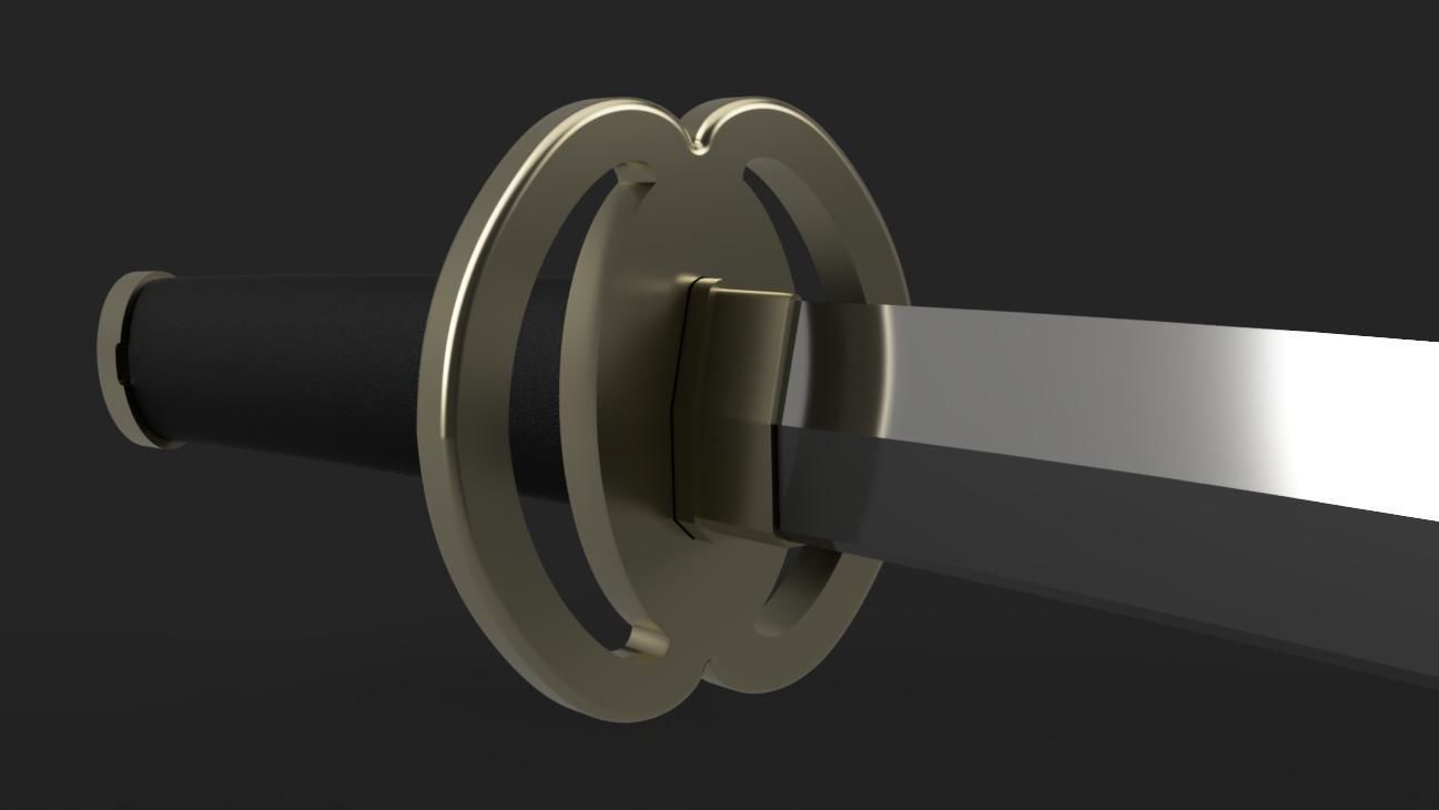 Demon Slayer Kimetsu no Yaiba - Genya Shinazugawa Wakizashi  3D print model_1