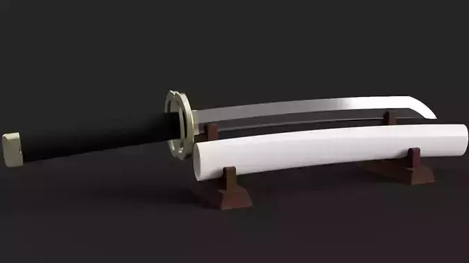 Demon Slayer Kimetsu no Yaiba - Genya Shinazugawa Wakizashi  3D print model Demon Slayer Kimetsu no Yaiba - Genya Shinazugawa Wakizashi  3D print model