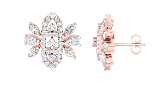 Women Earrings 3dm STL OBJ FBX Renders Details