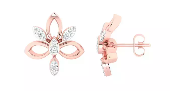 Women Earrings 3dm STL OBJ FBX Renders Details