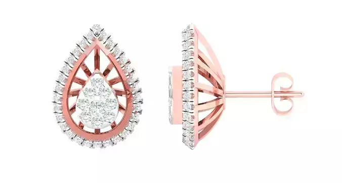 Women Earrings 3dm STL OBJ FBX Renders Details