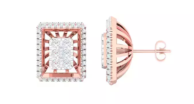 Women Earrings 3dm STL OBJ FBX Renders Details