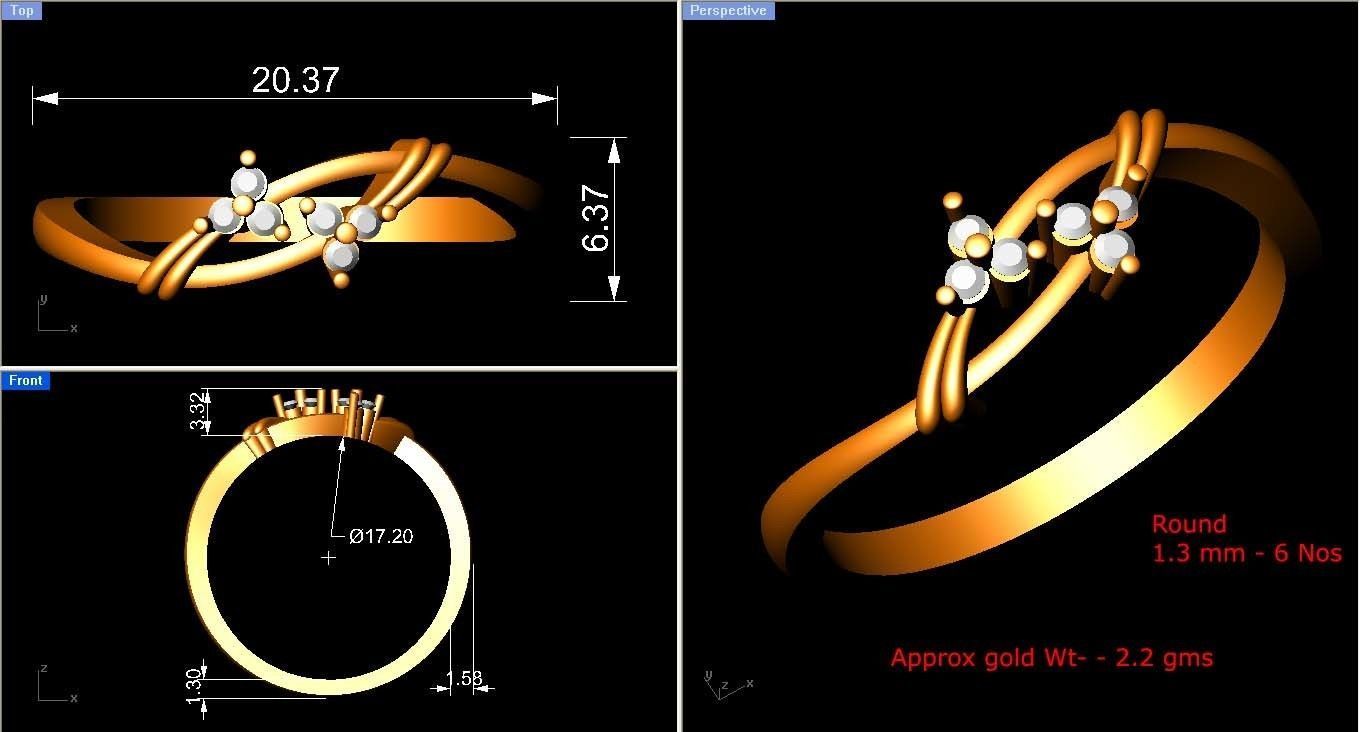 Ring - 1351 3D print model_4