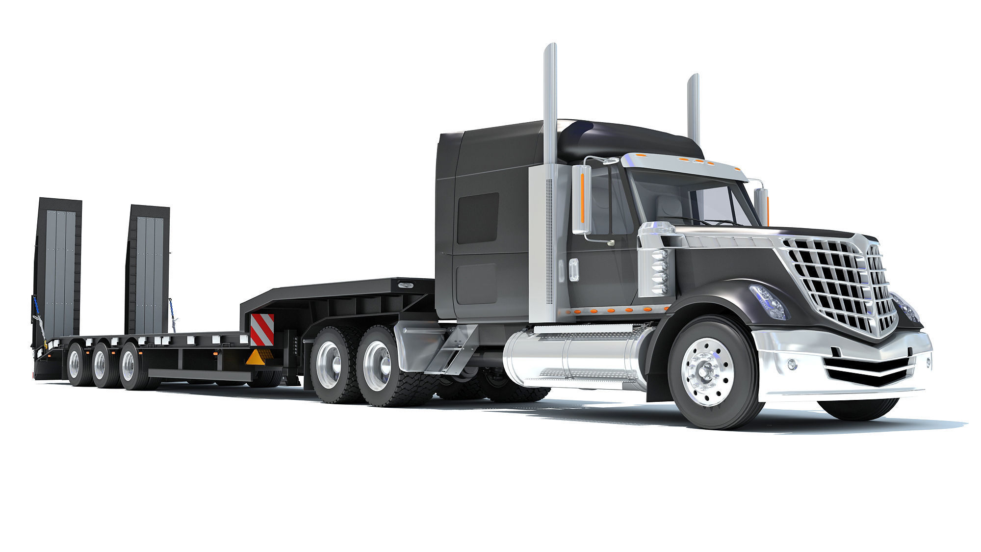 Lowboy Truck 3D model_9