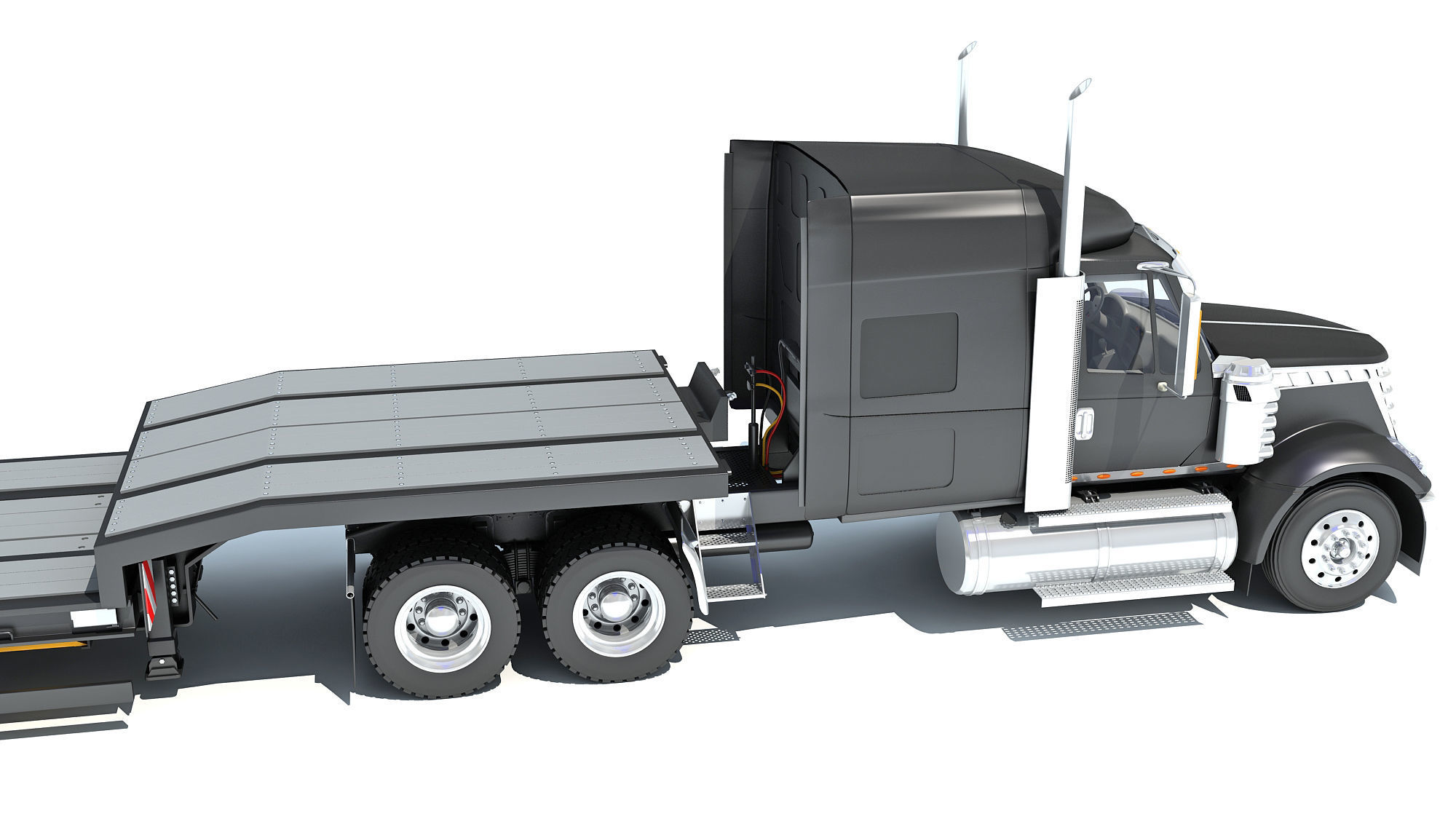 Lowboy Truck 3D model_14
