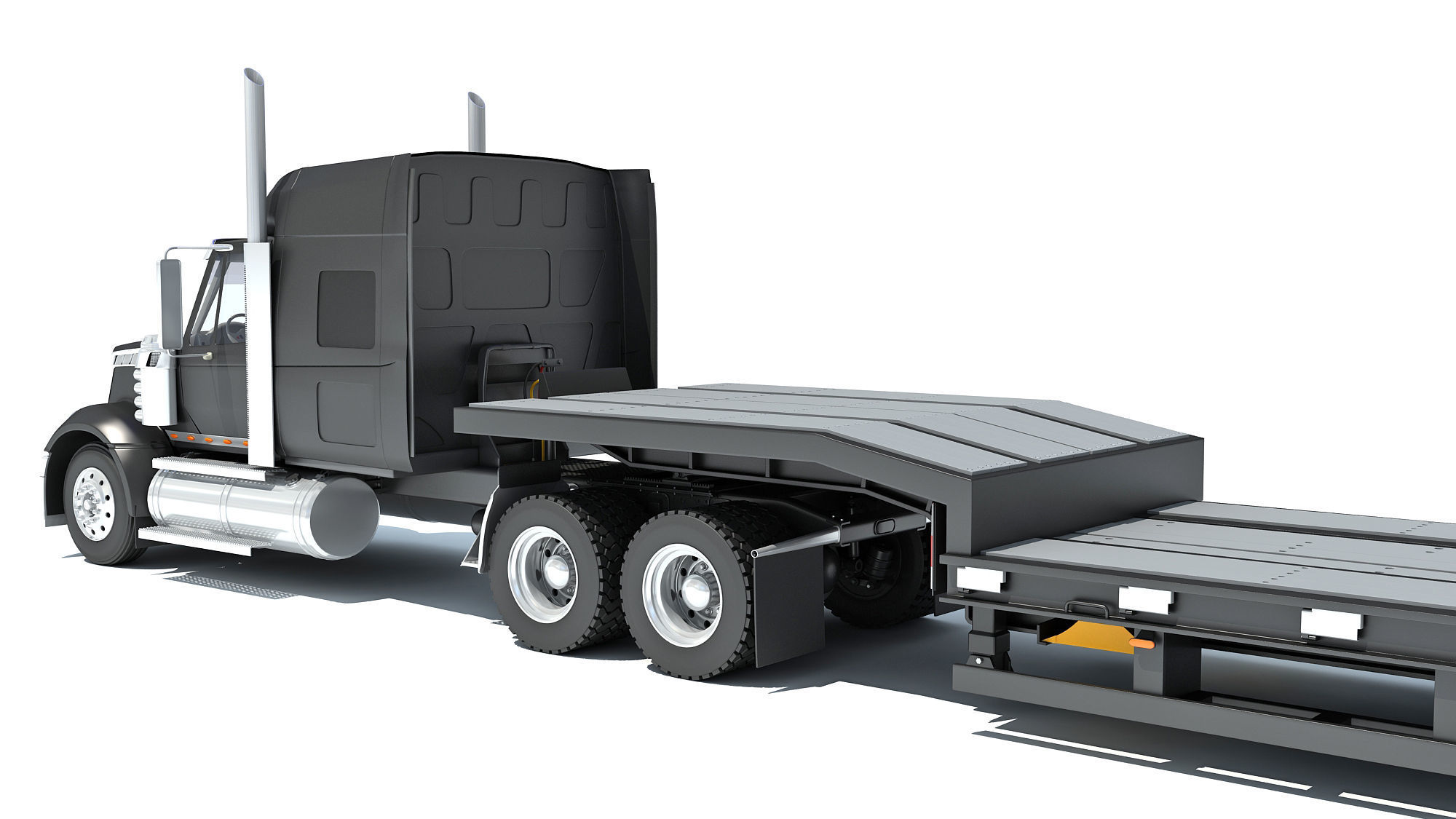 Lowboy Truck 3D model_13