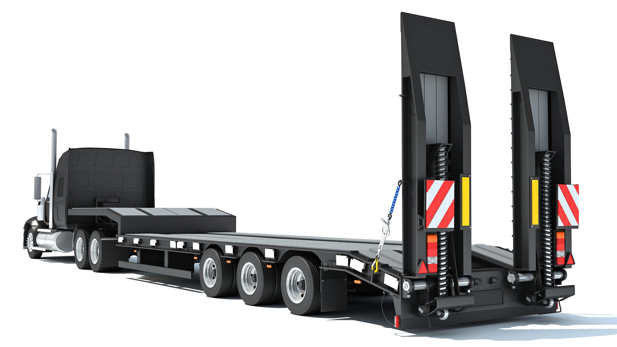 Lowboy Truck 3D model_3