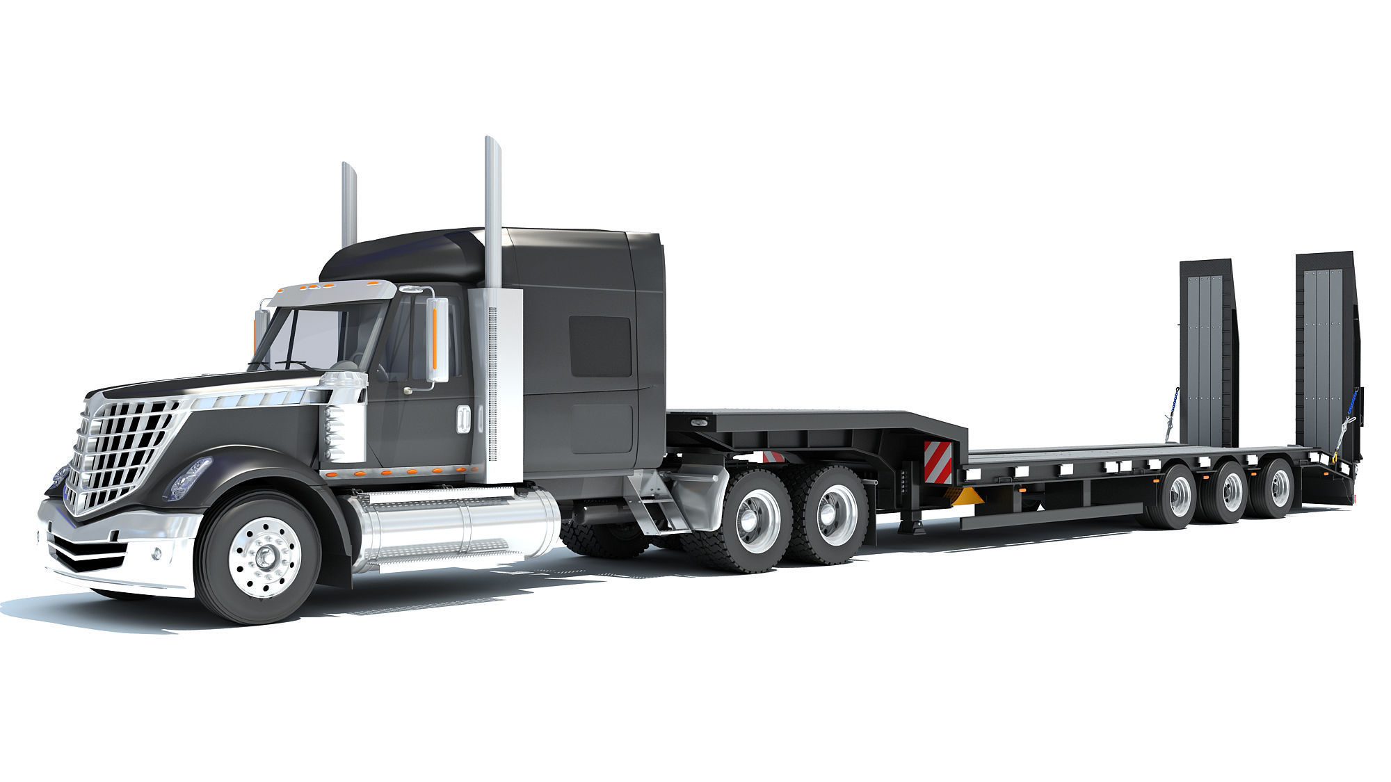 Lowboy Truck 3D model_8