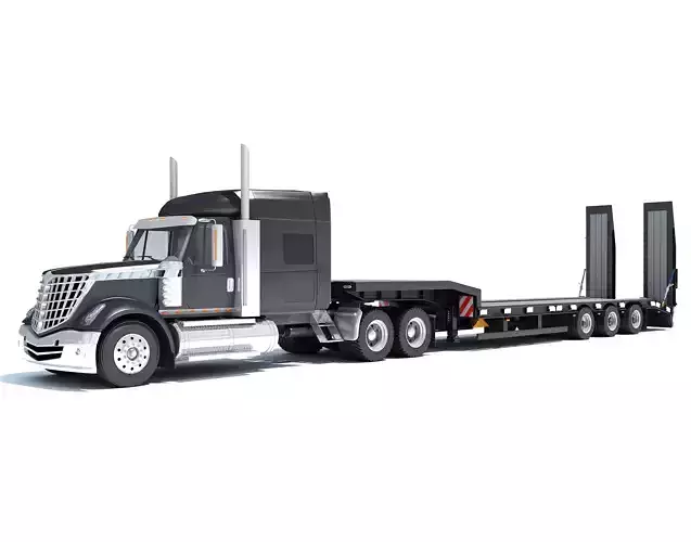 Lowboy Truck 3D model